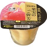 布爾本BOURBON果實的讚美果肉果凍布丁（白桃味）220g