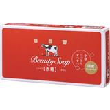 COW BRAND牛乳石鹸 紅盒玫瑰滋潤花香香皂 100g×3個裝