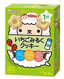 和光堂嬰兒DHA草莓牛奶花朵曲奇餅乾48g（16g*3袋）