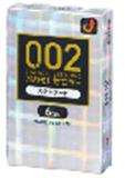 日本冈本簿型/水性聚氨酷制安全套(簿度均一002EX)6个入